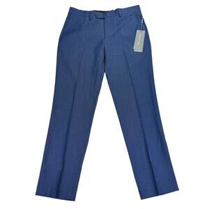 Michael Kors Mens MacArthur Modern Fit Airsoft Stretch Suit Pants Blue 32x30